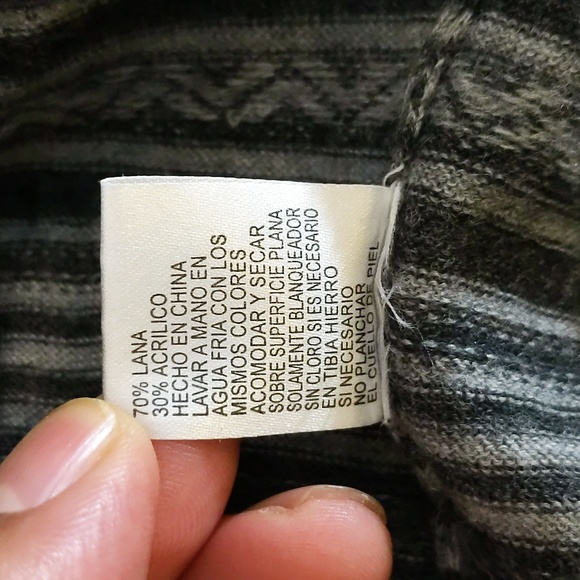 Antonio Melani| Black and Grey Striped Sequined Crew Neck Sweater - Picture 11 of 11